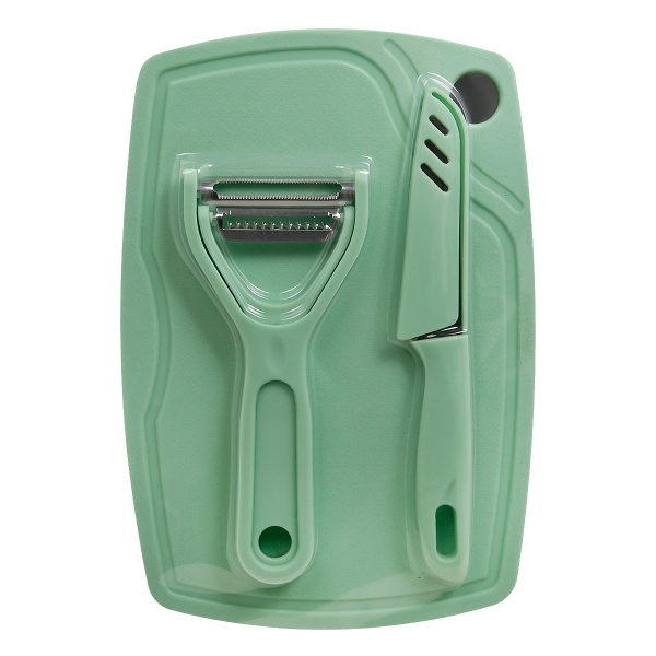 Кухонный набор доска+нож+овощечистка W541 PRC