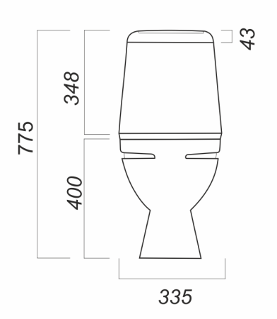 Унитаз комплект Sanita Идеал Комфорт Белый S1 арт.WC.CC/Ideal/2-DM/WHT.G/S1 (сиденье,арматура,комфор