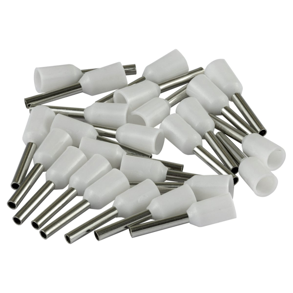 Наконечник-гильза Е7508 0,75мм2 с изолированным фланцем, 25 шт./уп., duwi 26684 6