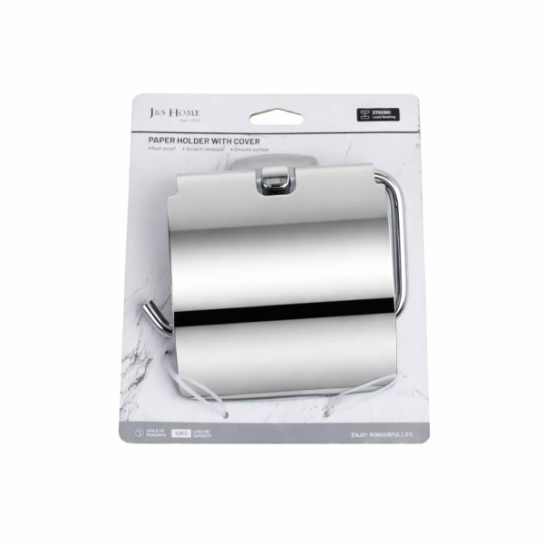 Держатель для туалетной бумаги J&S Home закрытый хром JS185989