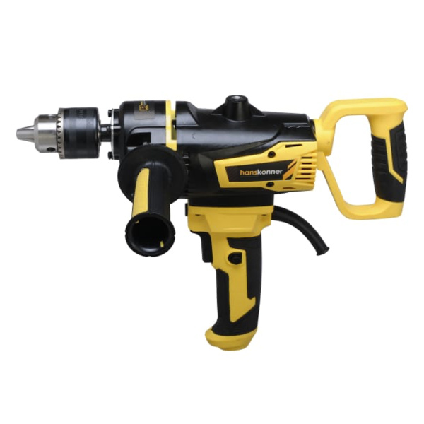 Дрель-миксер Hanskonner HDM2014E, 1400 Вт, 0-800 об/мин, патрон 16 мм, 4м кабель. метал.редуктор