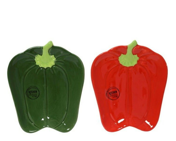 Тарелка Vegetable paradise pepper 16х13х2 см 2цв в ассорт 873354