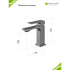 Смеситель д/р GROSS AQUA 6210880GM Грани (Edge)