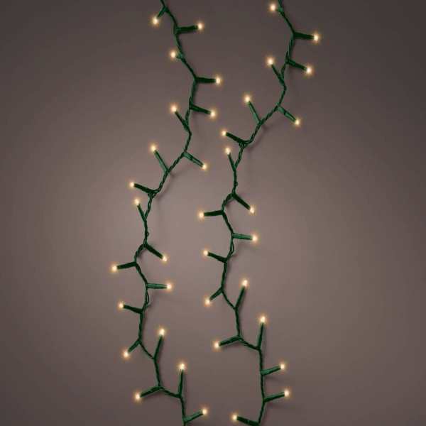 Электрогирлянда Нить 16 м 750 LED IP44 теплый свет зеленый провод таймер 8 ч диммер 220 В 495372 Kmg