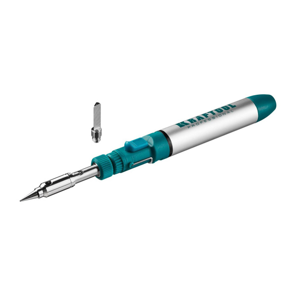 KRAFTOOL SolderPro 70A набор 3-в-1, паяльник газовый, горелка, фен, 30-70 Вт,  1300°С