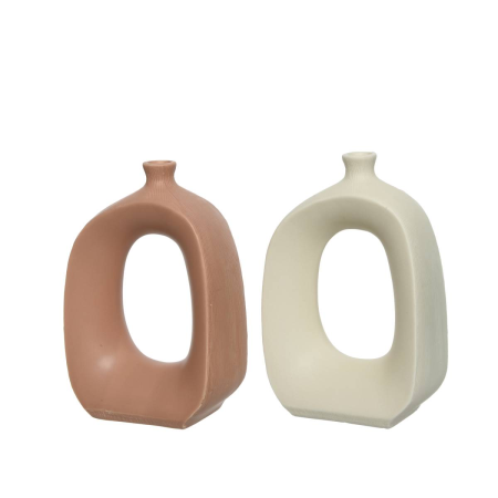 Ваза керамическая Kaemingk прямоугольная матовая, 2 цвета в ассортименте 5,8х12,9х18,2 см 829141