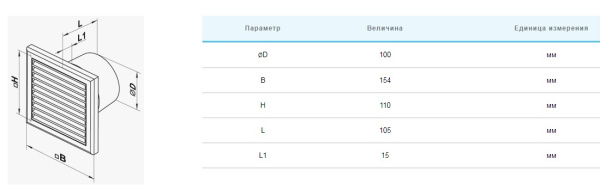 Вентилятор 100К  /16