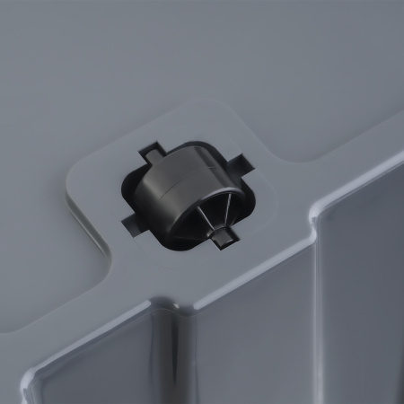 Ящик с крышкой на роликах Rox Box PRO 50л особопрочный, антрацитовый