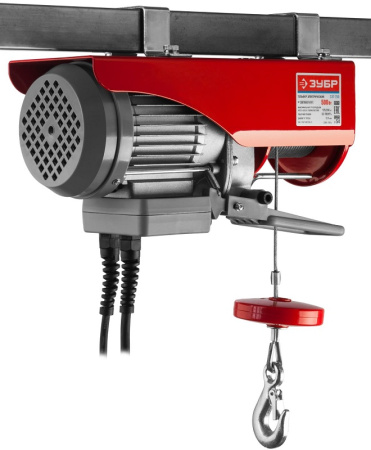 Тельфер, ЗУБР ЗЭТ-250, 250/125 кг, 500 Вт
