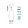 Светильник Gauss Overhead подвесной цилиндр 12W 920lm 4100K 170-240V IP20 79*200мм белый LED 1/10
