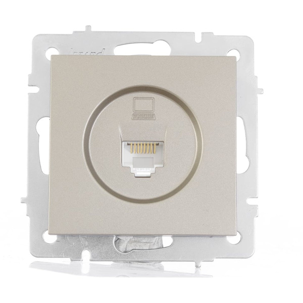 Розетка VESNA 742 3788 139 компьютерная титан (механизм)