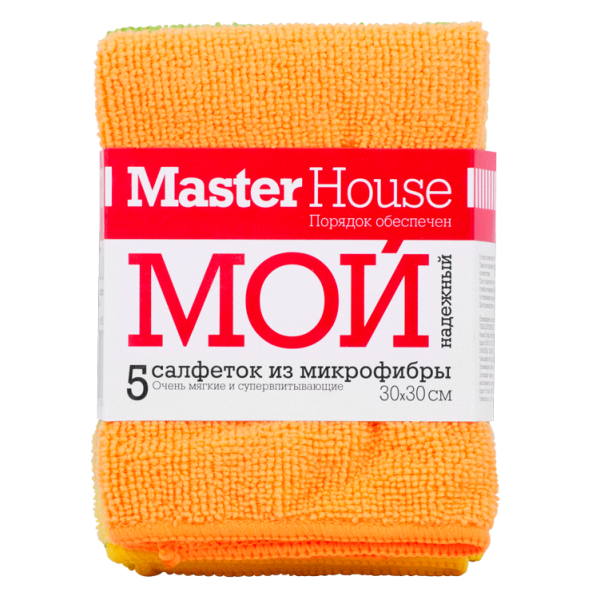 Набор салфеток Мой надежный, микрофибра 30x30см.,5шт. 60169