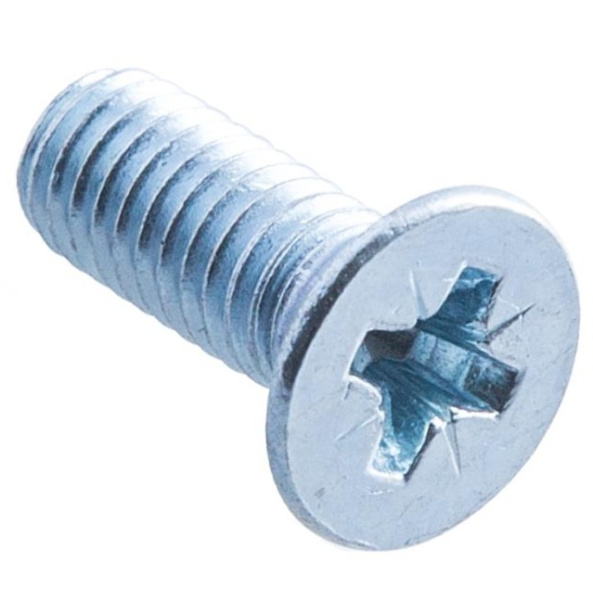 Винты пот. DIN 965 М5x20 с гайк.и шайб. (белый цинк 10 шт)