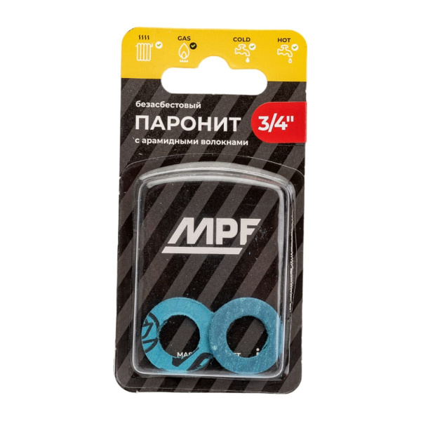 Прокладка паронитовая безасбестовая MPF 3/4" (2 шт.), МР Прокладка паронитовая безасбестовая MPF 3/4" (2 шт.), МР