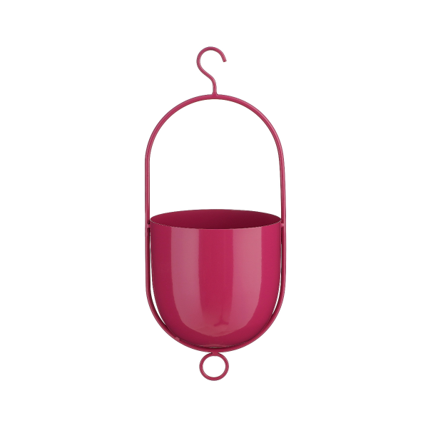 Кашпо подвесное 15х14х36 см. цвет фуксия 1150085