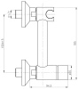 Смеситель для биде настенный Gross Aqua (GA012201C)