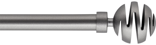 Карниз телескопический одинарный Luance VILLALOUISE  210-380 см серый 75032210938