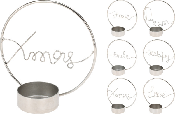 Подсвечник для чайной свечи круглый 6 видов в ассортименте A98810480 К