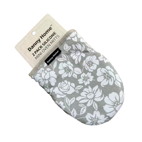 Набор кухонных руковиц с силиконом Danny Home Цветы 2шт 14х19см