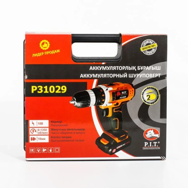 Шуруповерт аккумуляторный "P.I.T."-31029, 18 v 10? Li-ion