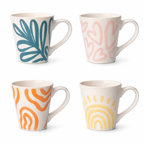 Кружка DH Abstract 400 мл 4 дизайна в ассортименте T01-53