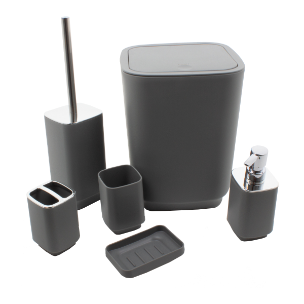 Набор для ванной комнаты Sanitary 6 предметов серый 7001 CN