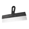 Шпатель из нержавеющей стали, 450 мм, зуб 6х6 мм, пластмассовая ручка// Сибртех