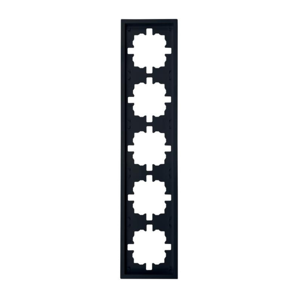 Рамка ZIMA 704 4200 150 5-ая горизонтальная черная матовая