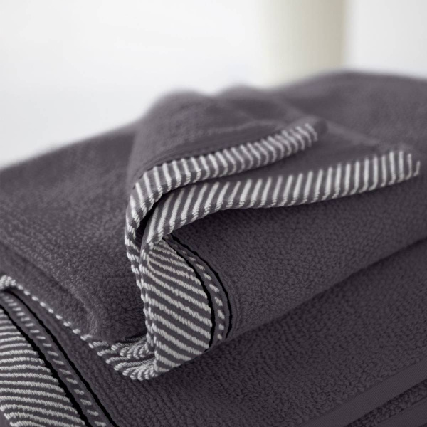 Полотенце Verossa Fjord 50х90 см антрацит /бордюр 788447