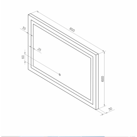 Зеркало "Rimini Led" 800*600 арт.ЗЛП65