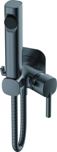 Смеситель с гигиеническим душем HAIBA HB5518-3 графит