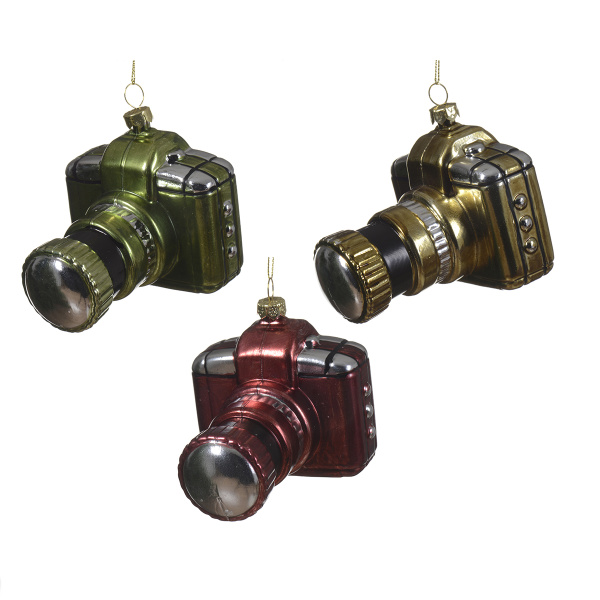Украшение подвесное Фотоаппарат 8х9,5х8 см 3 цвета в ассорт.029416 Kmg