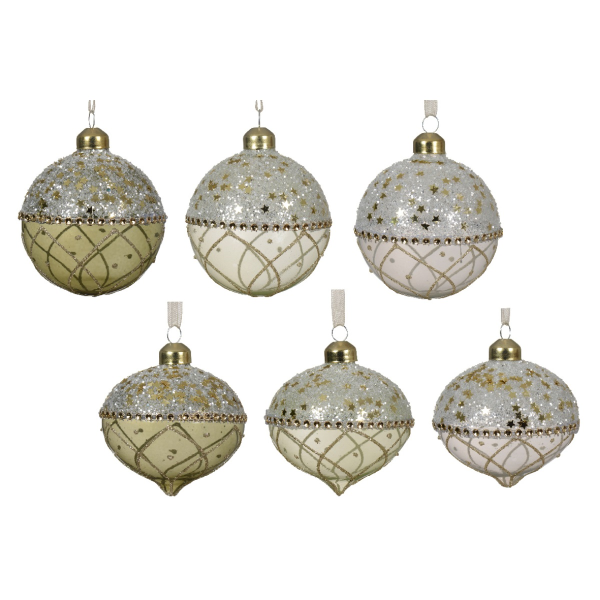 Шар елочный Kaemingk 6 цветов в ассортименте D8 см стекло 070613