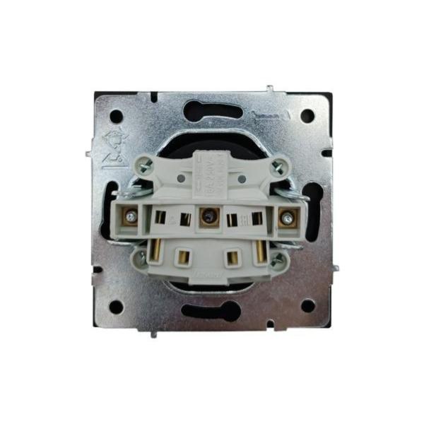 Розетка 704-4288-121BQC ZIMA б/з бакалит черная матовая (механизм)