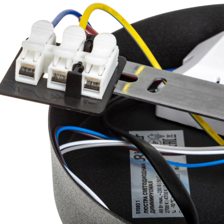 Люстра LED димм MATTINO с ДУ 3 режима 600х300 48Вт 2700/4200/6400 16м² чер 51593 1