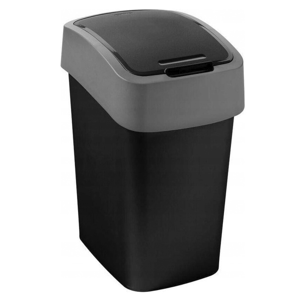 Контейнер для мусора Curver Flip bin черный 9л 29418 Контейнер для мусора Curver Flip bin черный 9л 29418