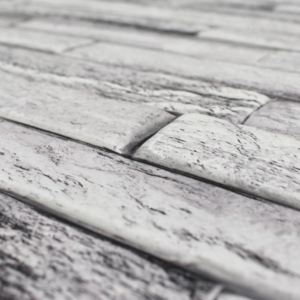 Панель ПВХ 0,4 камень "Сланец плоский серый" 4627198190670