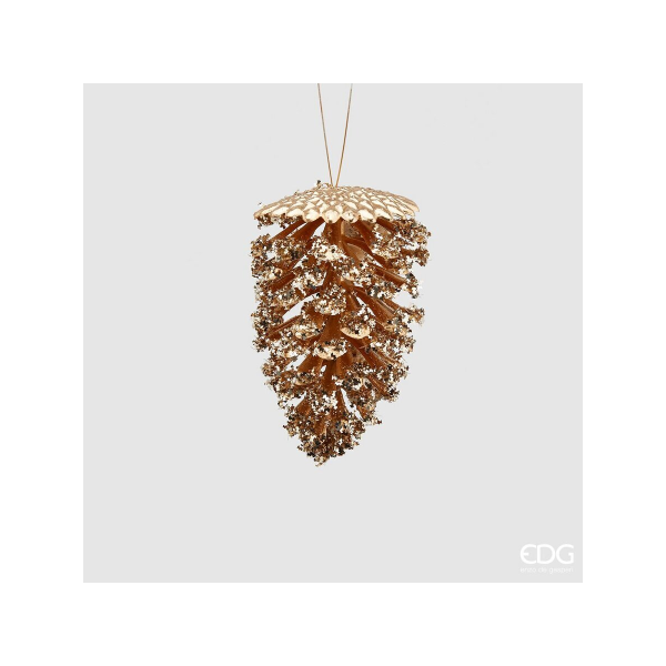 Украшение подвесное EDG Шишка 11 см золото 682734.010