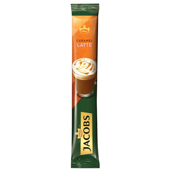Кофейный напиток растворимый JACOBS "Латте Карамель" со вкусом карамели 10x16x17g