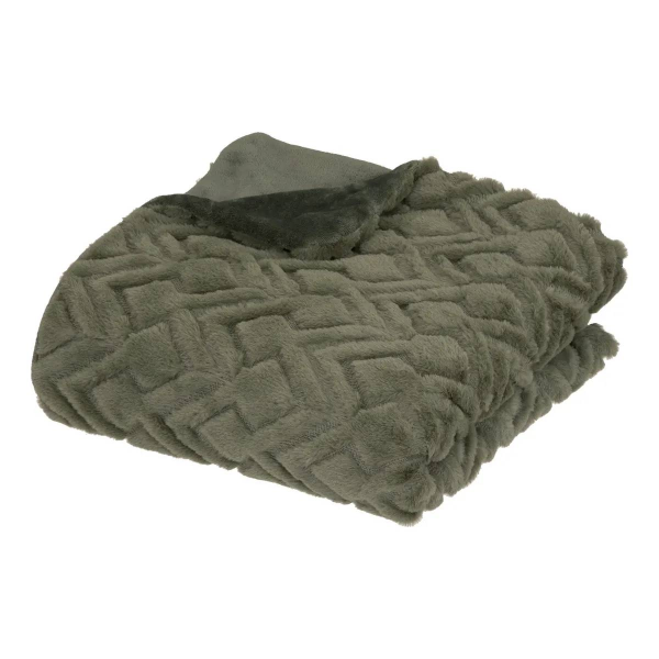 Плед Atmosphera Mara 180х230 см мех хаки 188512K