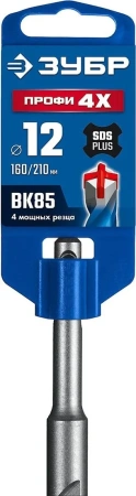 Бур ЗУБР ПРОФИ-4Х 12x210 мм, SDS-plus (29313-210-12)