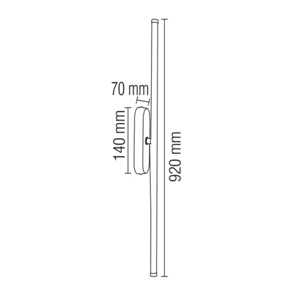 Бра черный  SALDA-14, 029-010-0014 14W BLACK 4200K 85-240V LED WALL LGHT