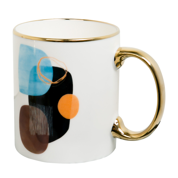 Кружка Winter 350 мл с золотой каймой 4 диз в ассортименте SDM022-3350G PRC