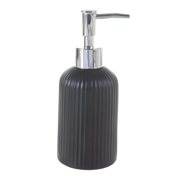 Дозатор для жидкого мыла Плиссе керамика черный матовый CE1610QA-LD