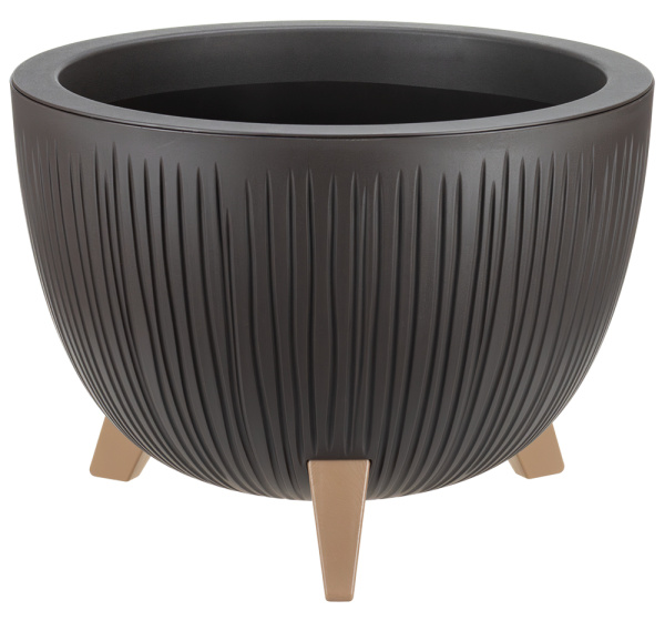 Кашпо ПЕТАЛИС D350мм 12л коричневый ротанг М 3255