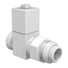 Набор дизайн-вентилей Royal Thermo CUBE, прямой (белый) 1/2" (Новый)
