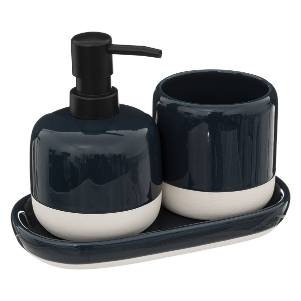 Набор для ванной 5Five Solar Pow дозатор+стакан на подставке 174704B