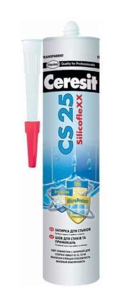 Ceresit затирка CS 25 MicroProtect картридж 280 мл. Прозрачный Ceresit затирка CS 25 MicroProtect картридж 280 мл. Прозрачный