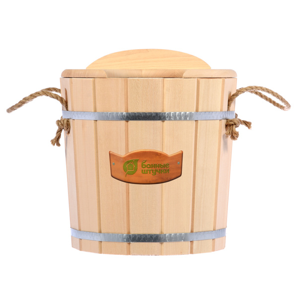 Запарник Банные штучки, с крышкой 15 л липа 03592