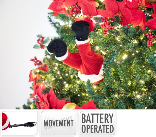 Декорация на елку Ножки Санты 35 см AGG000010 К